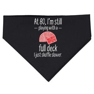 Funny 80th Birthday Gift 80 Year Old Cards USA-Made Doggie Bandana