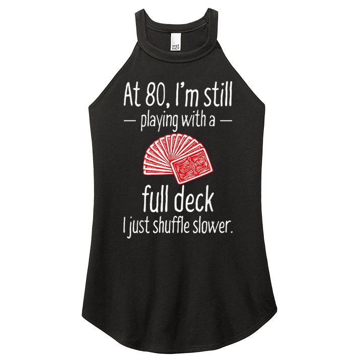 Funny 80th Birthday Gift 80 Year Old Cards Women's Perfect Tri Rocker Tank