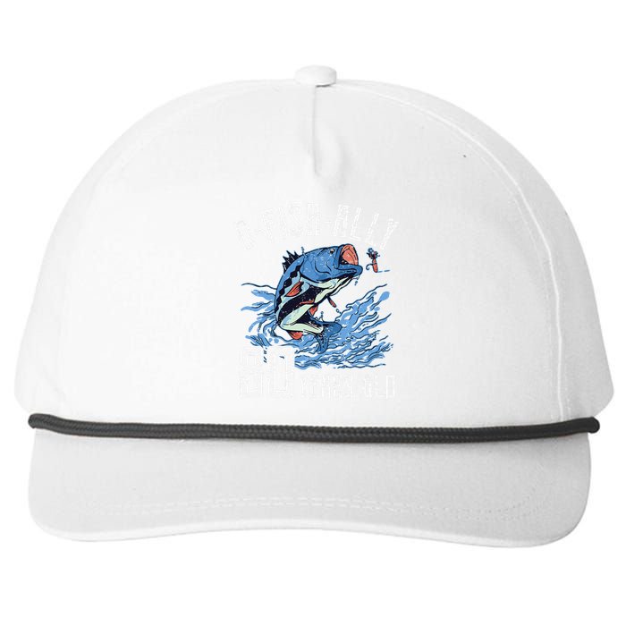 Fishing 80th Birthday OFishAlly 80 Year Old Angler Snapback Five-Panel Rope Hat