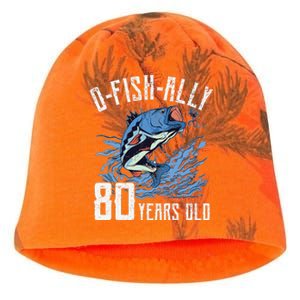 Fishing 80th Birthday OFishAlly 80 Year Old Angler Kati - Camo Knit Beanie