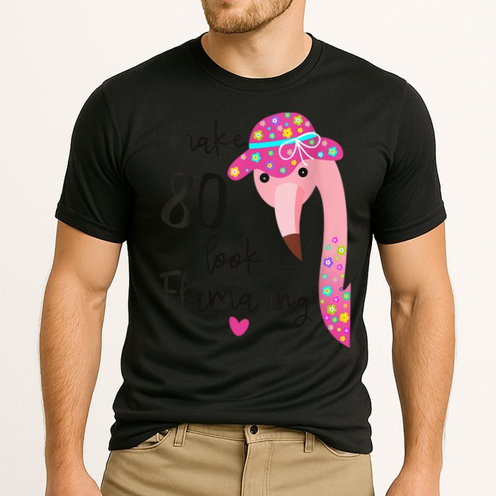 Flamingo 80th Birthday 80 Years Old Eighty Cooling Performance Crew T-Shirt