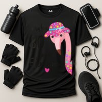 Flamingo 80th Birthday 80 Years Old Eighty Cooling Performance Crew T-Shirt