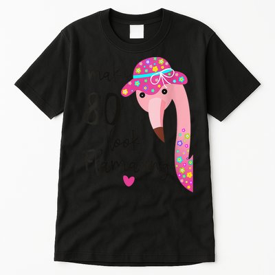 Flamingo 80th Birthday 80 Years Old Eighty Tall T-Shirt