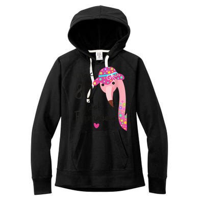 Flamingo 80th Birthday 80 Years Old Eighty Women's Fleece Hoodie