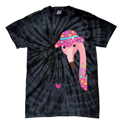 Flamingo 80th Birthday 80 Years Old Eighty Tie-Dye T-Shirt