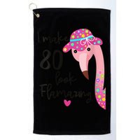 Flamingo 80th Birthday 80 Years Old Eighty Golf Towel