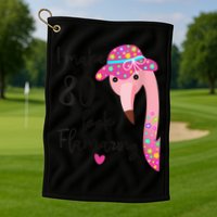 Flamingo 80th Birthday 80 Years Old Eighty Golf Towel