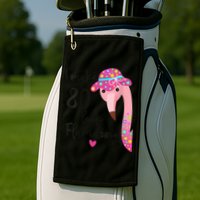 Flamingo 80th Birthday 80 Years Old Eighty Golf Towel