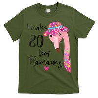 Flamingo 80th Birthday 80 Years Old Eighty T-Shirt