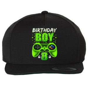 Funny 8th Birthday Boy Video Games 8 Year Old Wool Snapback Cap