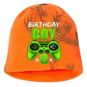 Funny 8th Birthday Boy Video Games 8 Year Old Kati - Camo Knit Beanie