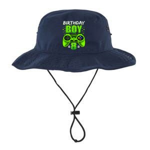 Funny 8th Birthday Boy Video Games 8 Year Old Legacy Cool Fit Booney Bucket Hat