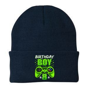 Funny 8th Birthday Boy Video Games 8 Year Old Knit Cap Winter Beanie