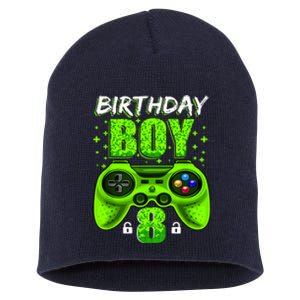 Funny 8th Birthday Boy Video Games 8 Year Old Short Acrylic Beanie