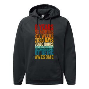 Funny 8th Birthday Old Meter Funny 8 Year Old Gifts Performance Fleece Hoodie