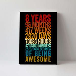 Funny 8th Birthday Old Meter Funny 8 Year Old Gifts Canvas