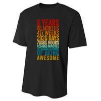 Funny 8th Birthday Old Meter Funny 8 Year Old Gifts Performance Sprint T-Shirt