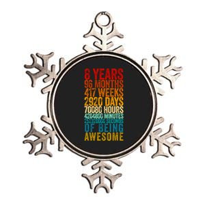 Funny 8th Birthday Old Meter Funny 8 Year Old Gifts Metallic Star Ornament