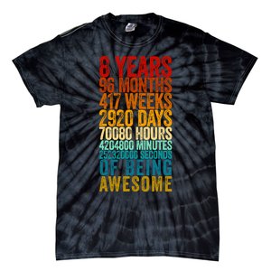 Funny 8th Birthday Old Meter Funny 8 Year Old Gifts Tie-Dye T-Shirt