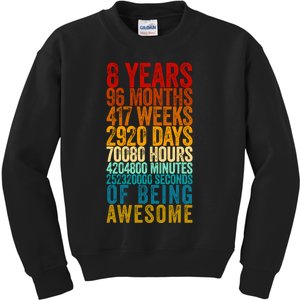 Funny 8th Birthday Old Meter Funny 8 Year Old Gifts Kids Sweatshirt