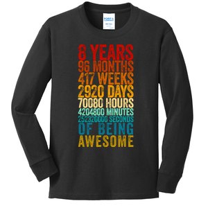 Funny 8th Birthday Old Meter Funny 8 Year Old Gifts Kids Long Sleeve Shirt