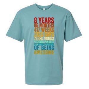 Funny 8th Birthday Old Meter Funny 8 Year Old Gifts Sueded Cloud Jersey T-Shirt