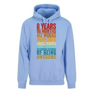 Funny 8th Birthday Old Meter Funny 8 Year Old Gifts Unisex Surf Hoodie