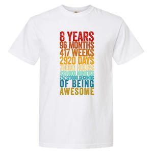 Funny 8th Birthday Old Meter Funny 8 Year Old Gifts Garment-Dyed Heavyweight T-Shirt