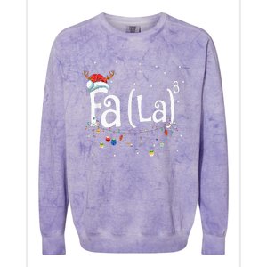 Fa 8 Funny Christmas Santa Fa La Math Gift Colorblast Crewneck Sweatshirt