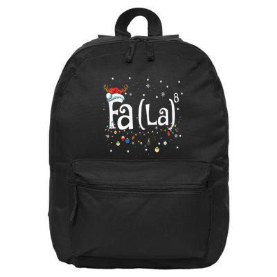 Fa 8 Funny Christmas Santa Fa La Math Gift 16 in Basic Backpack