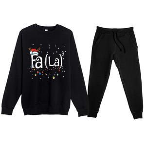 Fa 8 Funny Christmas Santa Fa La Math Gift Premium Crewneck Sweatsuit Set