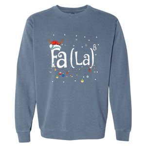 Fa 8 Funny Christmas Santa Fa La Math Gift Garment-Dyed Sweatshirt