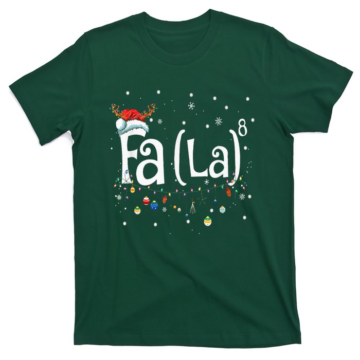 Fa 8 Funny Christmas Santa Fa La Math Gift T-Shirt