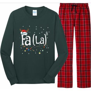 Fa 8 Funny Christmas Santa Fa La Math Gift Long Sleeve Pajama Set