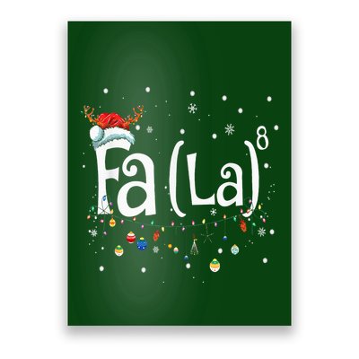 Fa 8 Funny Christmas Santa Fa La Math Gift Poster