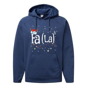 Fa 8 Funny Christmas Santa Fa La Math Gift Performance Fleece Hoodie