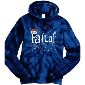 Fa 8 Funny Christmas Santa Fa La Math Gift Tie Dye Hoodie