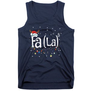 Fa 8 Funny Christmas Santa Fa La Math Gift Tank Top