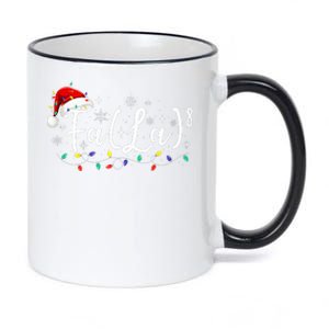 Fa 8 Funny Christmas Santa Fa La Math Teacher Student 11oz Black Color Changing Mug