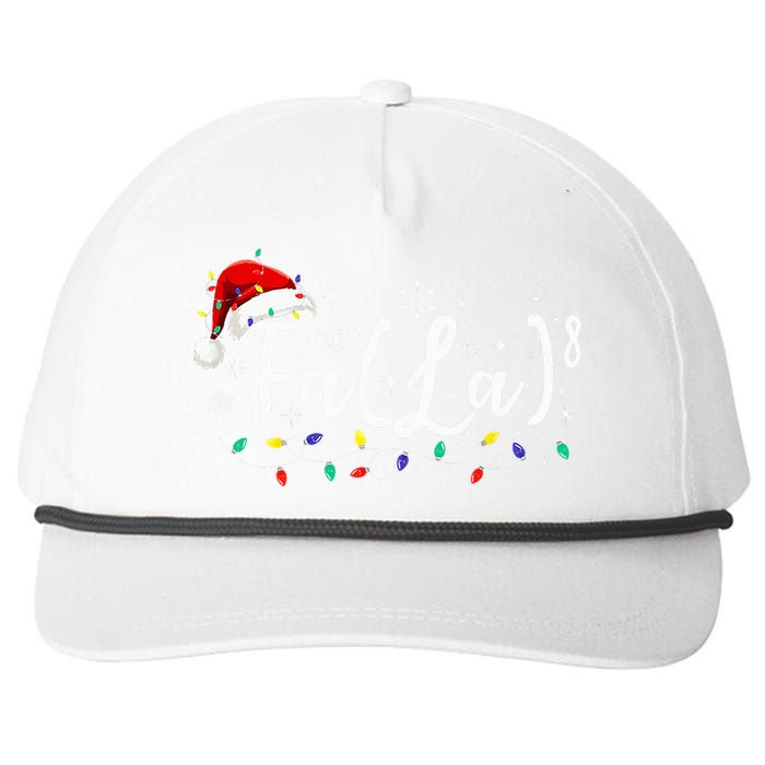 Fa 8 Funny Christmas Santa Fa La Math Teacher Student Snapback Five-Panel Rope Hat