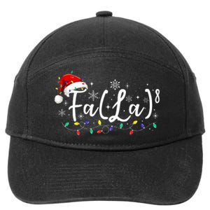 Fa 8 Funny Christmas Santa Fa La Math Teacher Student 7-Panel Snapback Hat