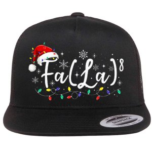 Fa 8 Funny Christmas Santa Fa La Math Teacher Student Flat Bill Trucker Hat