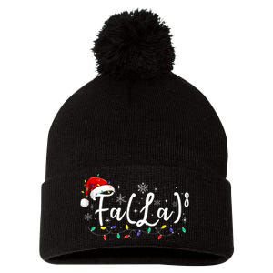 Fa 8 Funny Christmas Santa Fa La Math Teacher Student Pom Pom 12in Knit Beanie