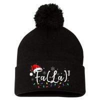 Fa 8 Funny Christmas Santa Fa La Math Teacher Student Pom Pom 12in Knit Beanie