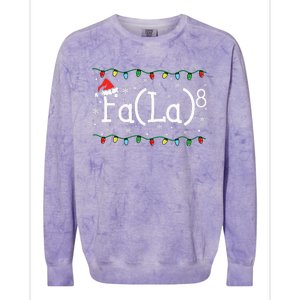 Fa 8 Funny Christmas Santa Fa La Math Teacher Student Colorblast Crewneck Sweatshirt