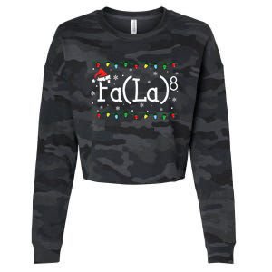 Fa 8 Funny Christmas Santa Fa La Math Teacher Student Cropped Pullover Crew