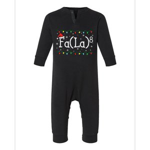 Fa 8 Funny Christmas Santa Fa La Math Teacher Student Infant Fleece One Piece