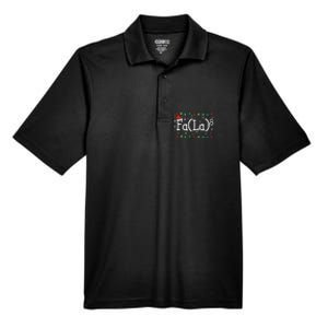 Fa 8 Funny Christmas Santa Fa La Math Teacher Student Men's Origin Performance Pique Polo