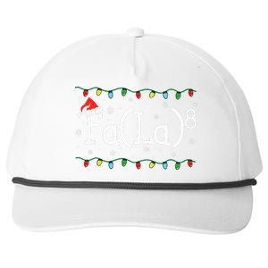 Fa 8 Funny Christmas Santa Fa La Math Teacher Student Snapback Five-Panel Rope Hat