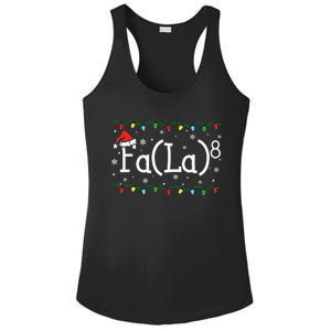 Fa 8 Funny Christmas Santa Fa La Math Teacher Student Ladies PosiCharge Competitor Racerback Tank